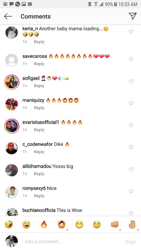 Social media users leave hilarious comments as Flavour shares photo of himself with newly crowned Miss USA, Cheslie Kryst (Screenshots)