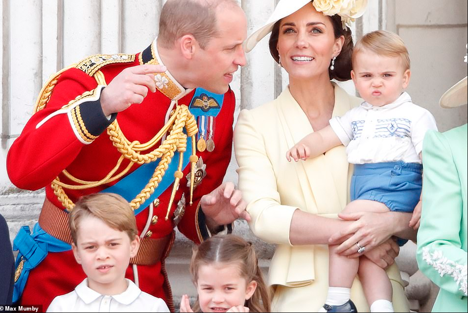 Prince Louis makes his Buckingham Palace balcony debut as he joins his siblings for Trooping of The Colour