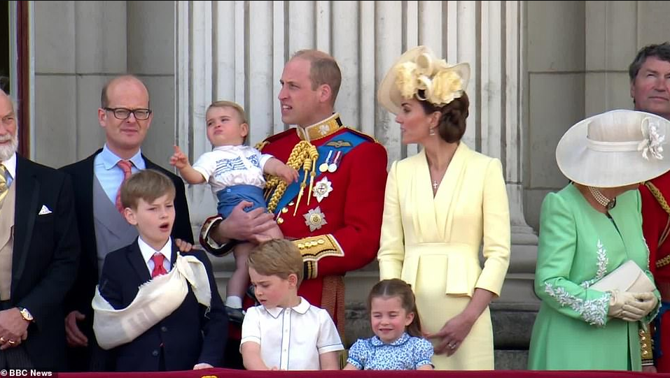 Prince Louis makes his Buckingham Palace balcony debut as he joins his siblings for Trooping of The Colour
