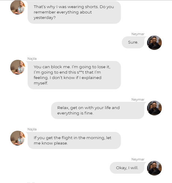 WhatsApp conversations between Neymar and rape accuser Najila Trindade released (Screenshots)