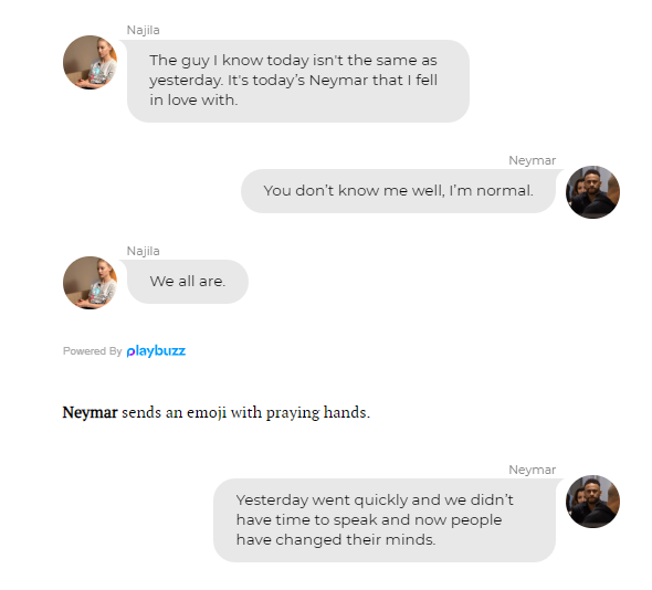 WhatsApp conversations between Neymar and rape accuser Najila Trindade released (Screenshots)