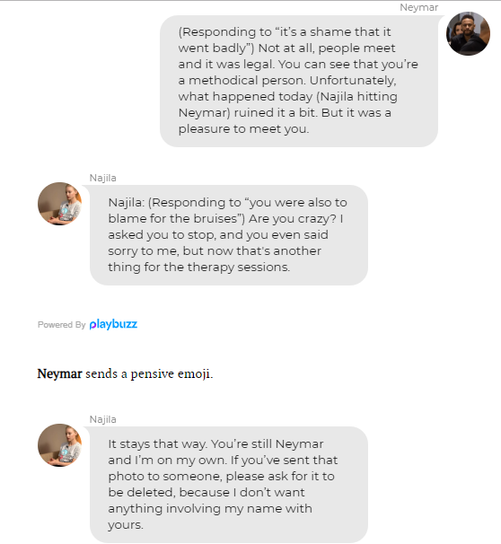 WhatsApp conversations between Neymar and rape accuser Najila Trindade released (Screenshots)