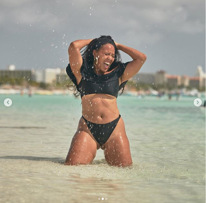 Topless Angela Simmons grabs her boobs as she puts her banging body on display (Photos)