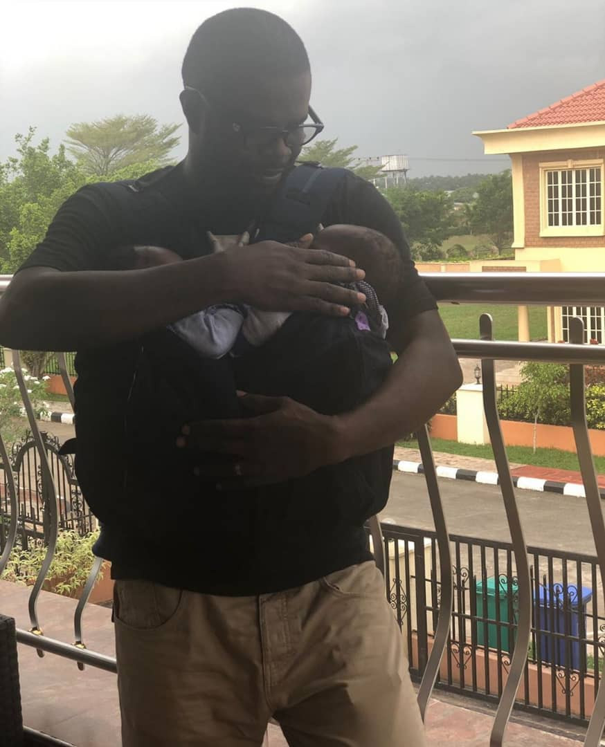 Funke Akindele-Bello shares lovely photos of her hubby, JJC Skillz with their twin boys as she wishes him #HappyFathersDay
