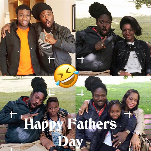 Daddy Showkey shares photo of his beautiful family as he celebrates Father