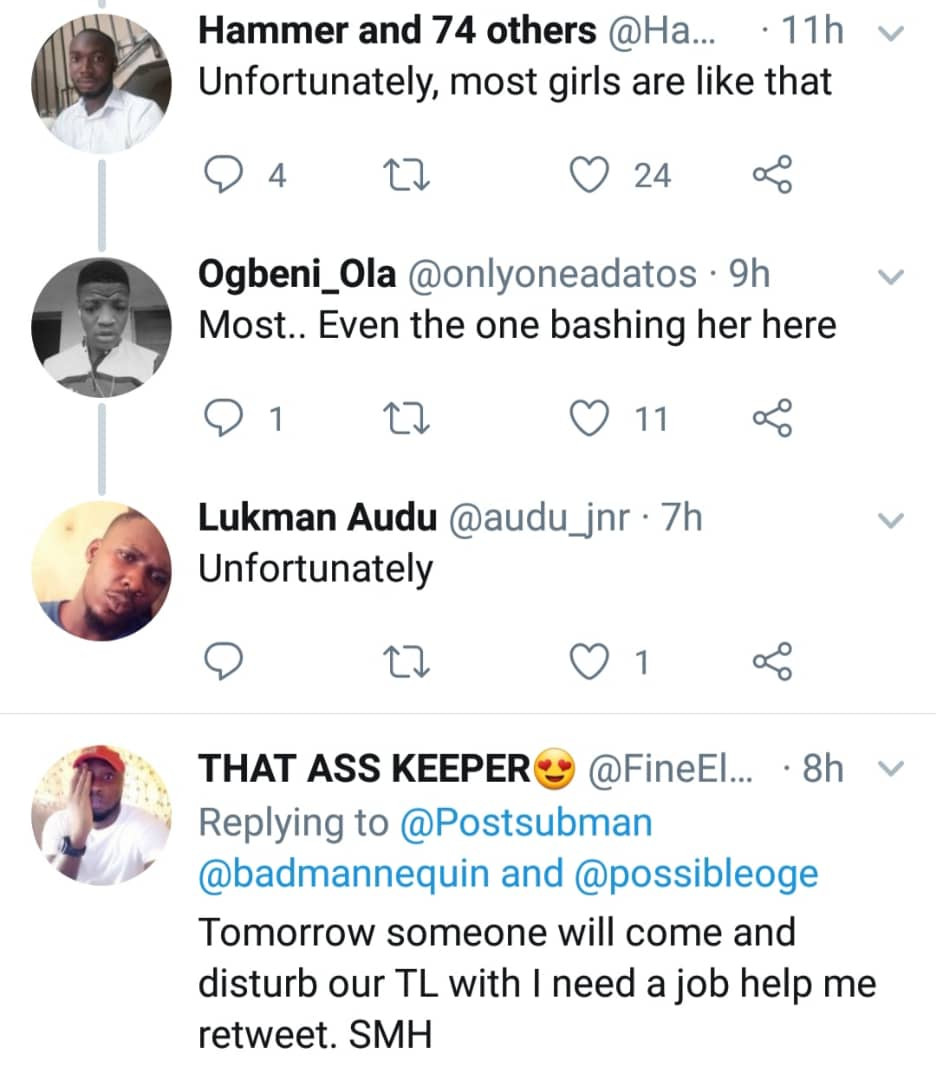 Twitter users divided over trending Whatsapp conversation between a lady and her prospective employee