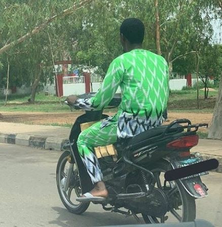 Lol! Okada rider spotted rocking the