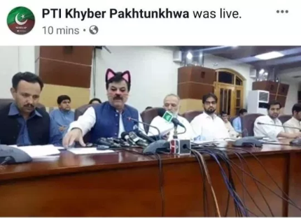 Lol. Someone accidentally used cat filter as parliament debate was live streamed on Facebook