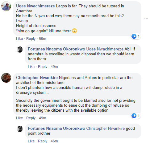 Viral photos show pathetic state of Abia roads after a heavy downpour