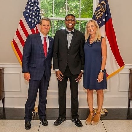 Photos: Lagos NURTW boss, MC Oluomo and family meet Governor of Atlanta Georgia, Brian Kemp (Photos)