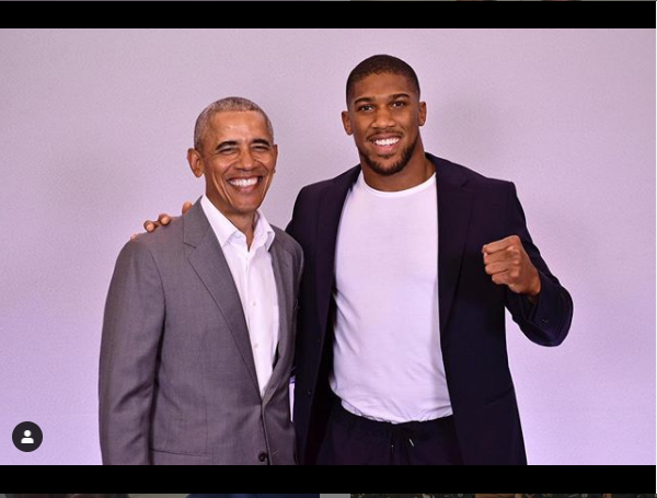 Anthony Joshua meets former US president Barrack Obama?(Photo)