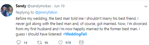 These tweets detailing things that went wrong at various weddings will have you in stitches