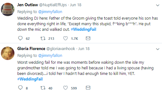 These tweets detailing things that went wrong at various weddings will have you in stitches