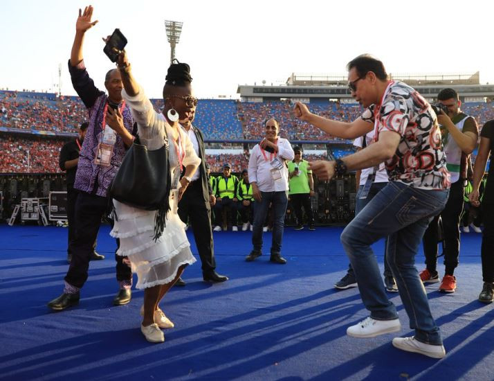 Photos of Femi kuti at the opening ceremony of AFCON 2019
