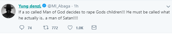 "A man of Satan! - MI Abaga says as he reacts to allegations that Pastor Biodun Fatoyinbo raped Busola Dakolo when she was a minor