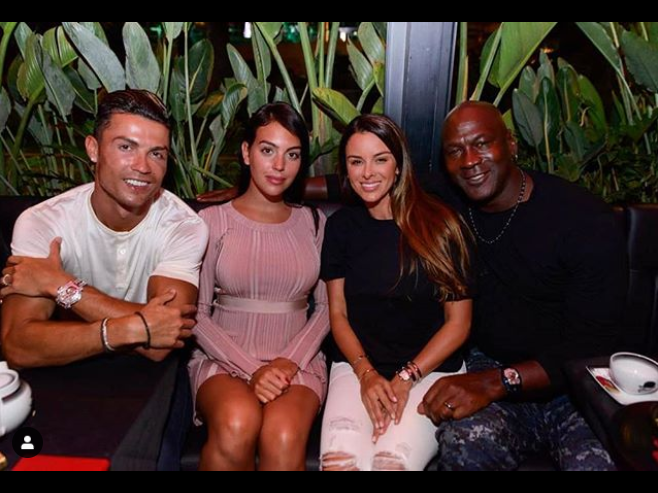 Cristiano Ronaldo and girlfriend Georgina Rodriguez meet NBA legend Michael Jordan and his partner Yvette Prieto (Photo)