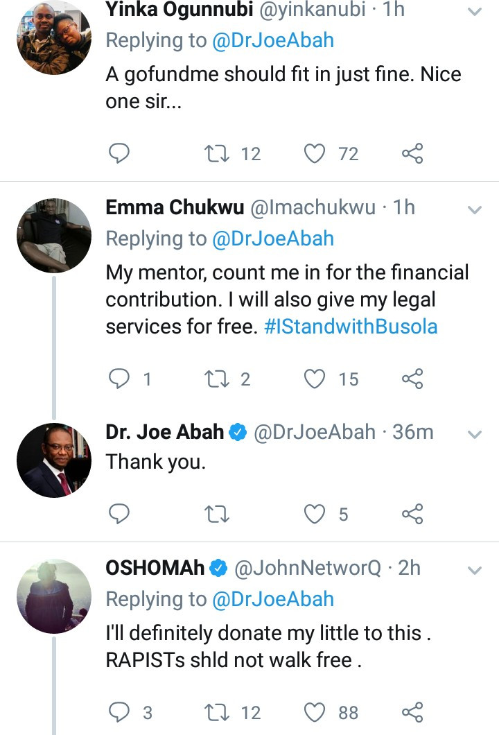Dr Joe Abah, Banky W, others dare Pastor Fatoyinbo to sue Busola Dakolo as they promise to contribute to her defence fee