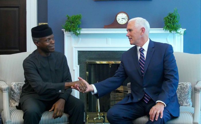VP Yemi Osinbajo visits White house, meets his US counterpart Mike Pence (photos)