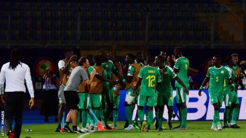Senegal celebrate