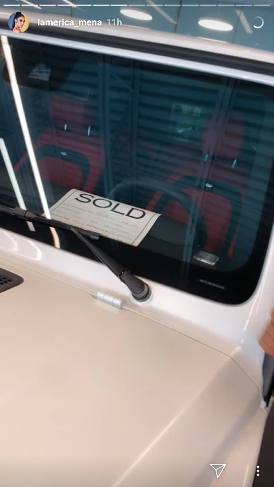 Erica Mena flaunts new G-Wagon gift from fiance Safaree Samuels as she accepts him back after his cheating scandal (Photos)