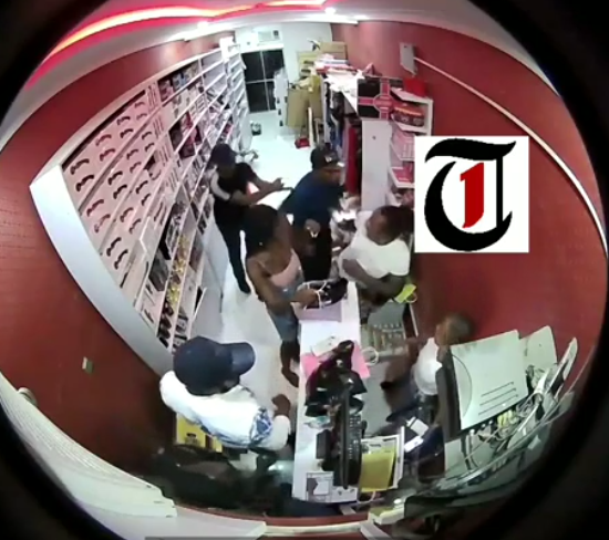 Senator Elisha Abbo caught on camera assaulting a woman at sex toy shop in Abuja (video)