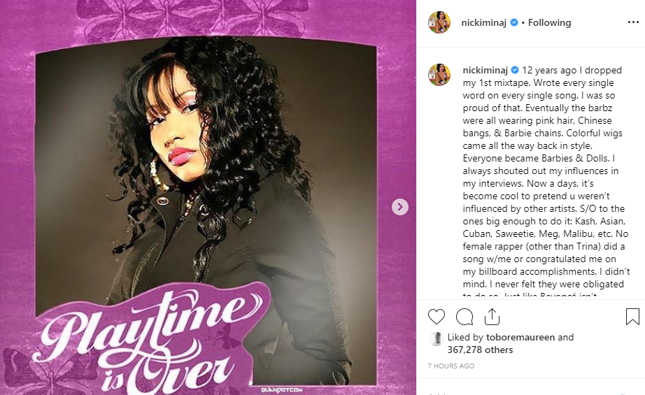 I never had a group of men in the studio writing my songs for me - Nicki Minaj shades Cardi B in rant post