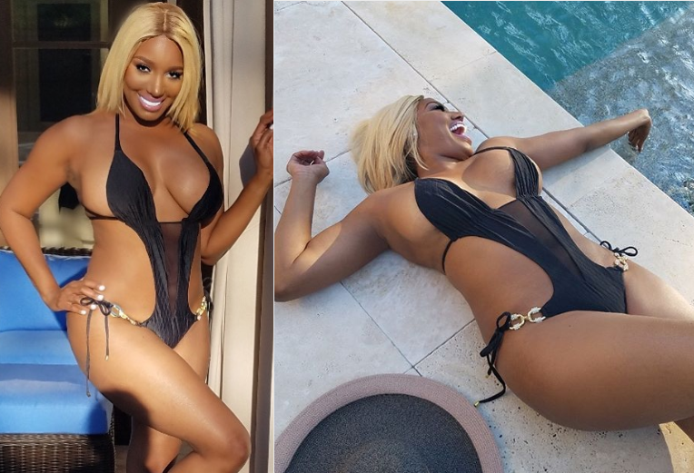 Reality star NeNe Leakes shows off her banging body in tiny black bathing suit (Photos)