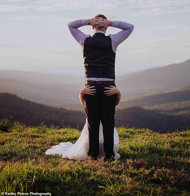 Bride hits back at criticism she received after sharing sexually suggestive photos from her wedding day