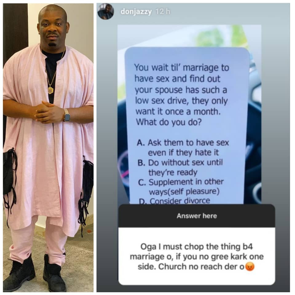 Don Jazzy insists on having sex before marriage to ascertain sexual compatibility