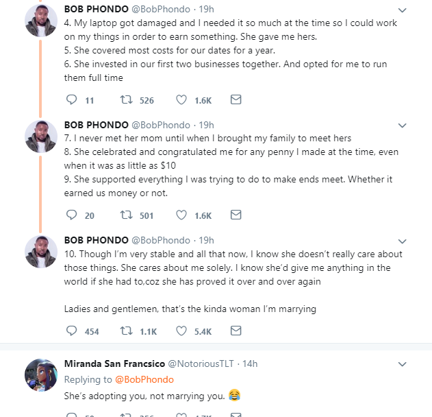Man lists all his fianc?e has done for him to appreciate her, but gets mocked by Twitter users 