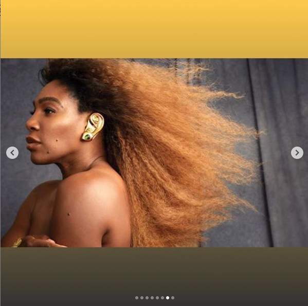 Serena Williams goes semi-naked as she poses for gold-themed shoot for Harper