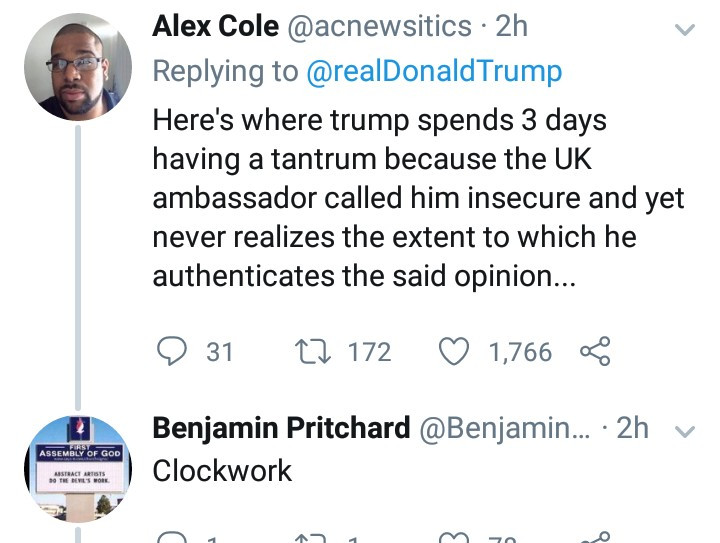 Donald Trump launches Twitter attack on UK ambassador to the US and Theresa May then thanks himself