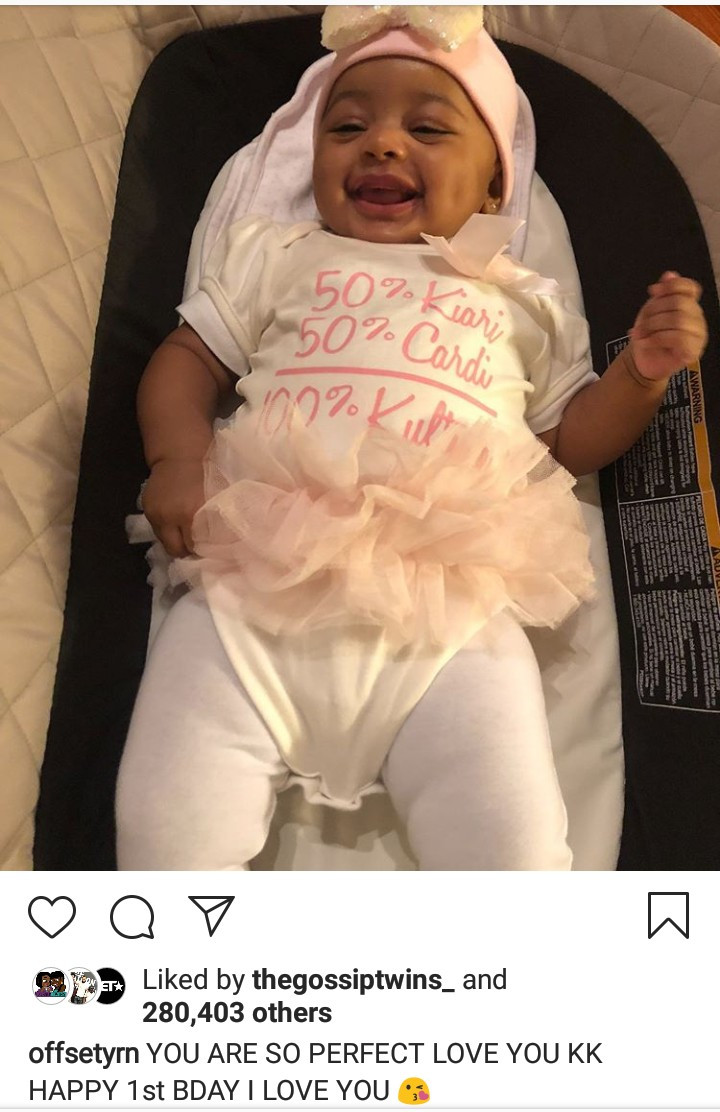 Cardi B and Offset celebrate daughter Kulture as she turns 1