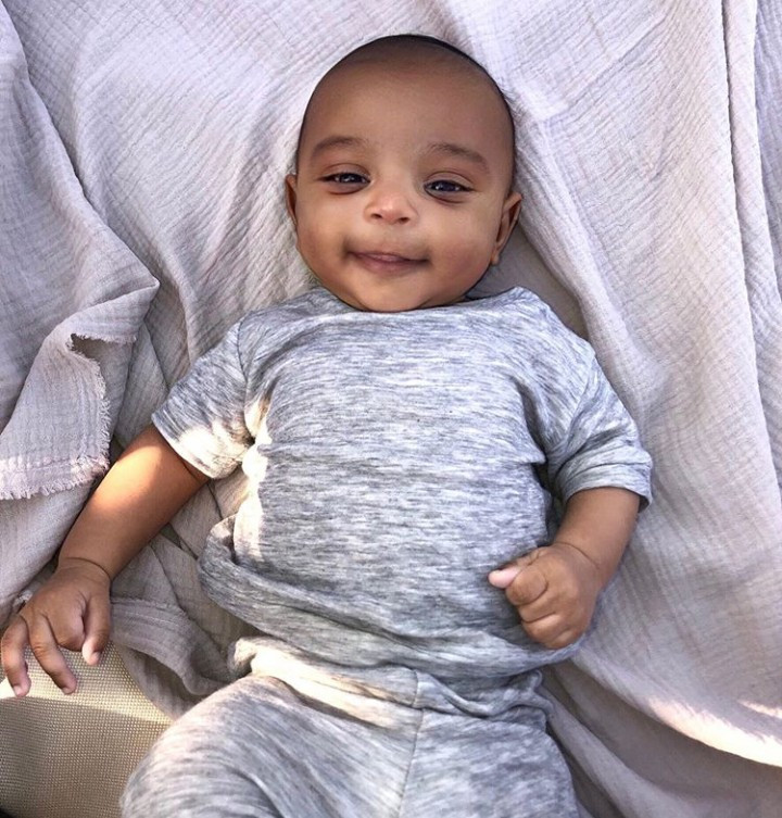 Adorable new photo of "sweet" baby Psalm West is released by Kim Kardashian