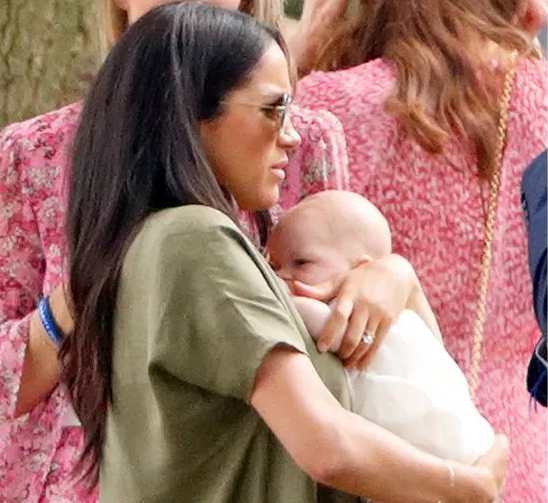 Meghan Markle takes newborn son with Kate Middleton and her kids to watch Harry and Williams play in polo match (photos)