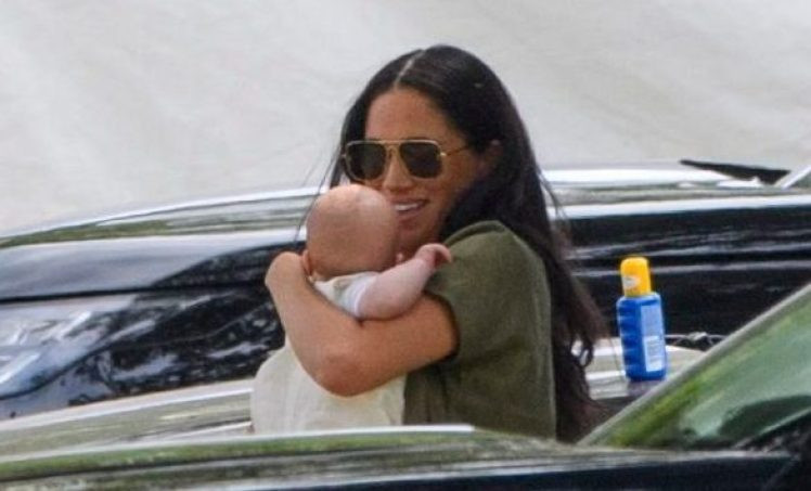 Meghan Markle takes newborn son with Kate Middleton and her kids to watch Harry and Williams play in polo match (photos)