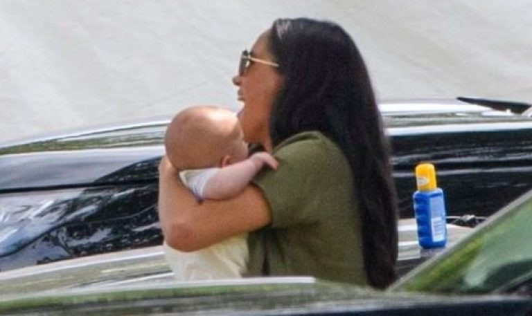 Meghan Markle takes newborn son with Kate Middleton and her kids to watch Harry and Williams play in polo match (photos)