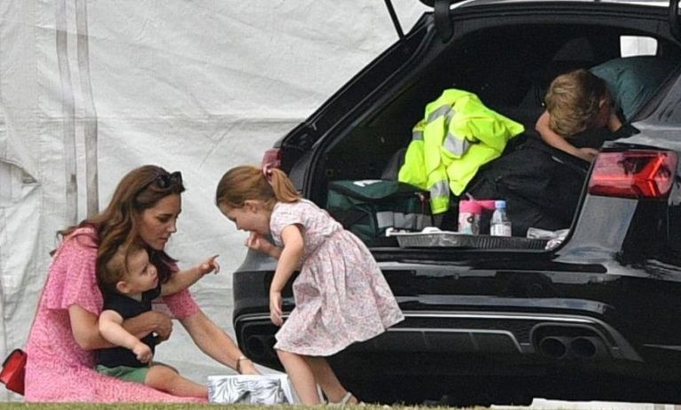 Meghan Markle takes newborn son with Kate Middleton and her kids to watch Harry and Williams play in polo match (photos)