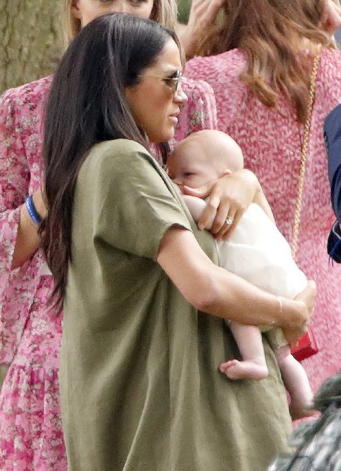 Meghan Markle takes newborn son with Kate Middleton and her kids to watch Harry and Williams play in polo match (photos)