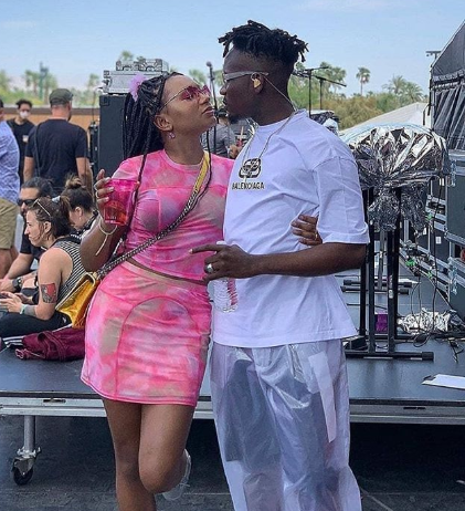 Eazi and his bae, Temi Otedola, look smitten in this lovely photo