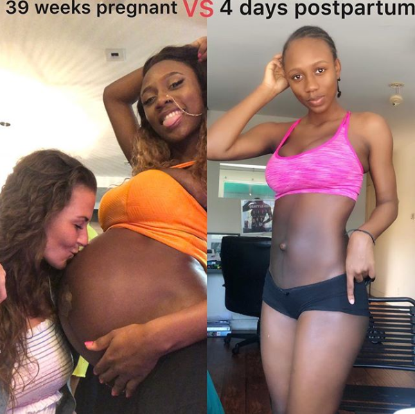 Korra Obidi shows off her 4-day post-pregnancy body
