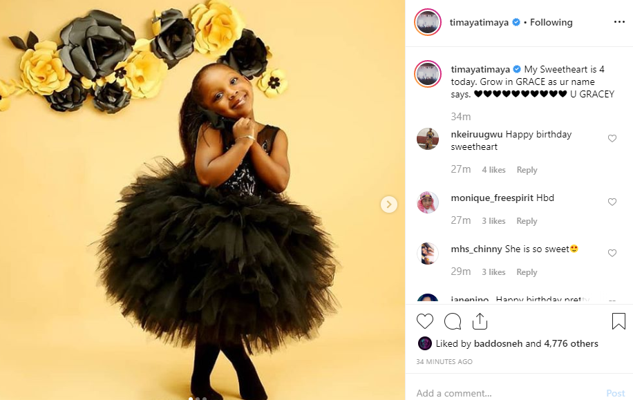 Timaya celebrates daughter on 4th birthday (photos)
