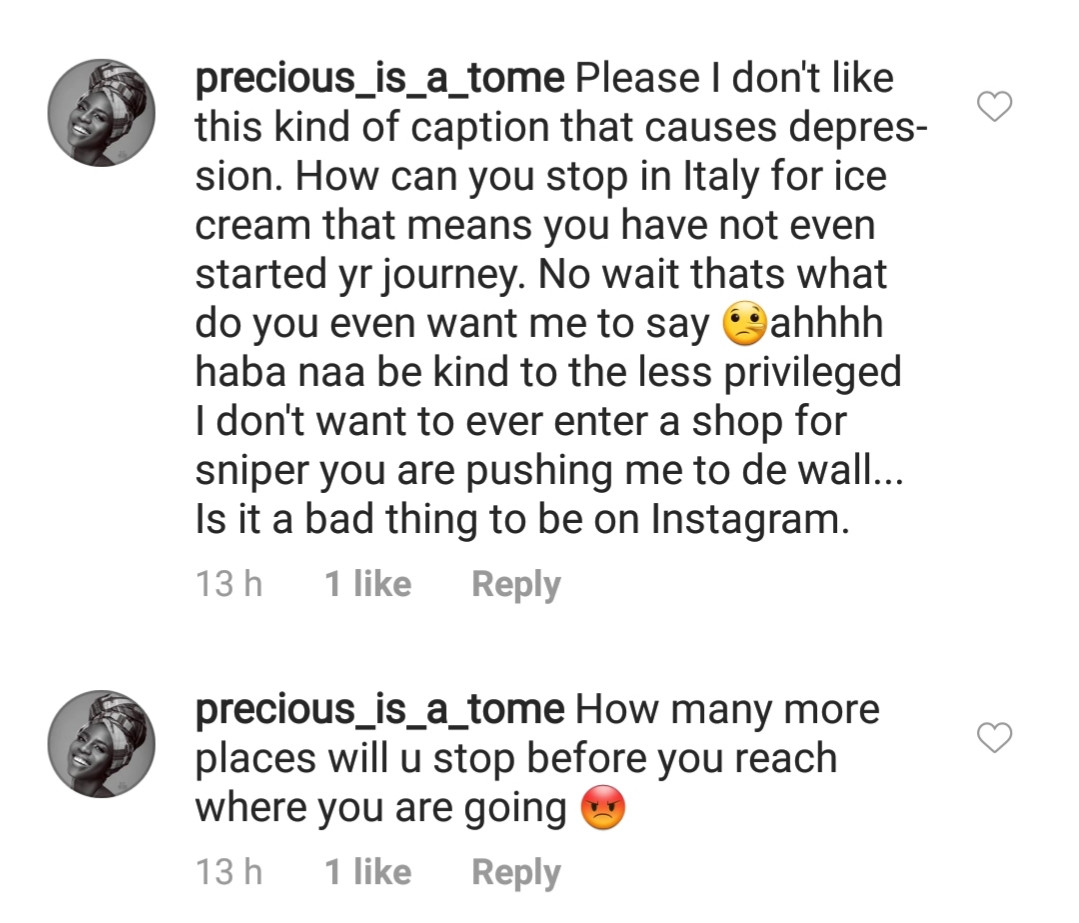 Hilarious reactions as Otedola and daughter DJ Cuppy travel to Italy just to have Ice Cream