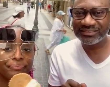 Hilarious reactions as Otedola and daughter DJ Cuppy travel to Italy just to have Ice Cream