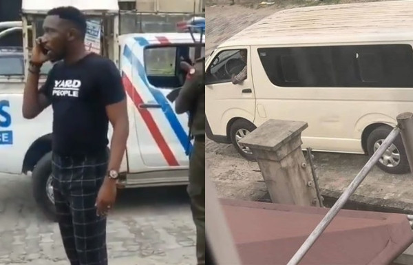 RRS officers stop armed policemen from taking Timi Dakolo and his wife, Busola to Abuja (video)
