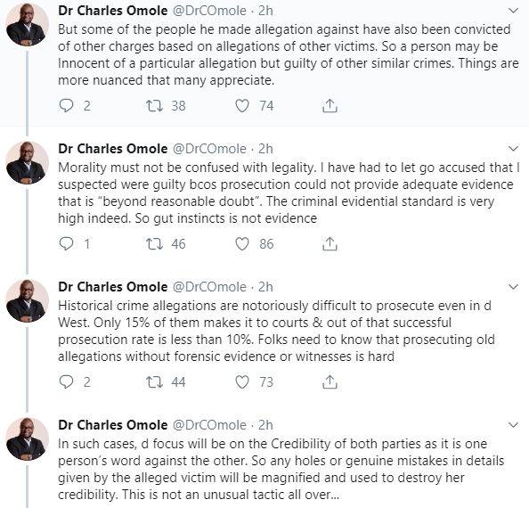 Rape:  Biodun Fatoyinbo will not be convicted because Busola Dakolo has no evidence against him- Nigerian judge Charles Omole predicts