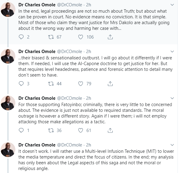 Rape:  Biodun Fatoyinbo will not be convicted because Busola Dakolo has no evidence against him- Nigerian judge Charles Omole predicts