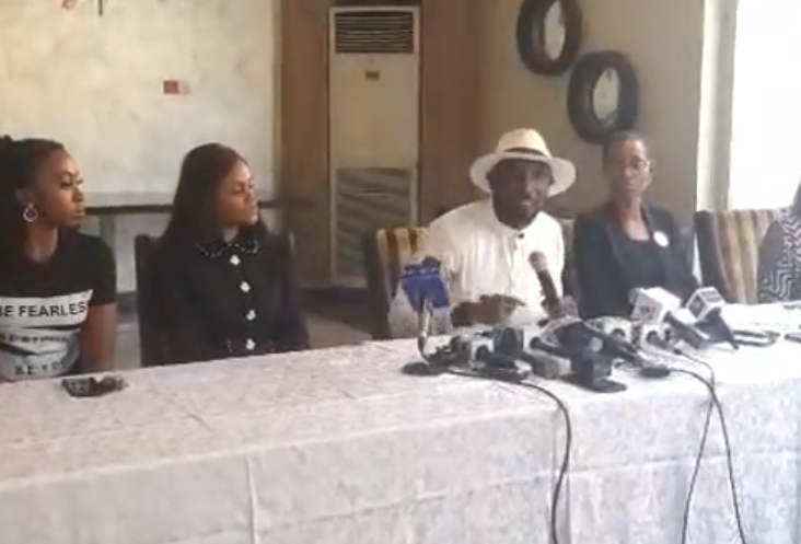 Photos: Timi Dakolo and wife Busola hold press conference in Lagos. Timi 2reveals Busola told him about the rape incident for the first time last year