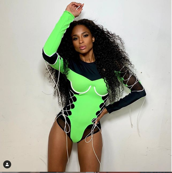 Singer, Ciara shows off her stunning body in sexy bodysuit (Photos)