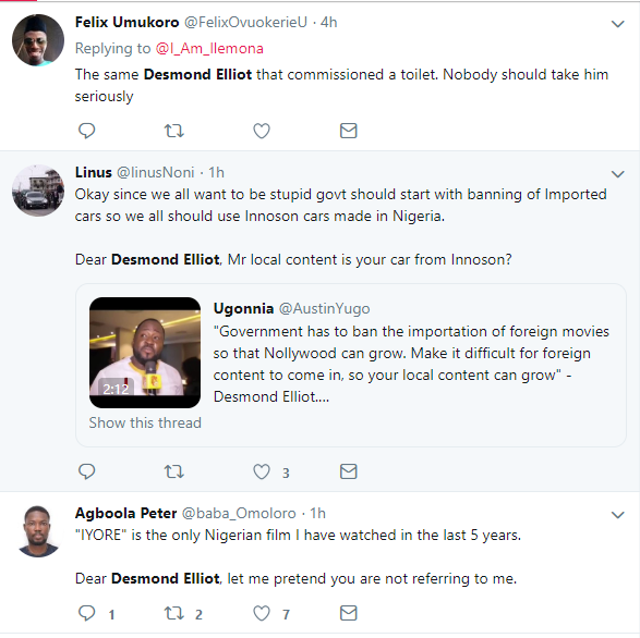 Desmond Elliott comes under serious attack for calling for a ban on Foreign movies in Nigeria